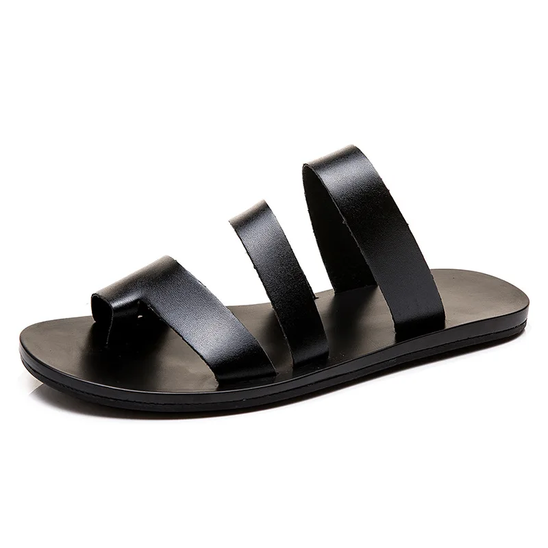 

Men's sandals 2021 summer simple breathable non slip sandals comfortable flat bottomed beach men's slippers