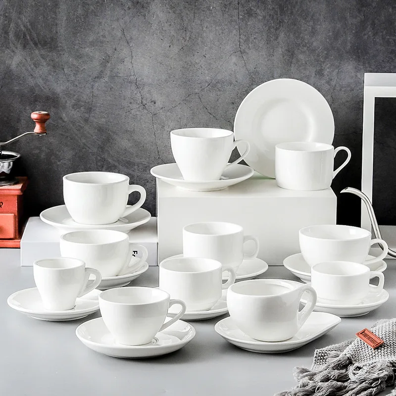 

European Style Bone China Coffee Cup Set with High-end Creative Ceramic Coffee Cup and Saucer Set Afternoon Tea Cup