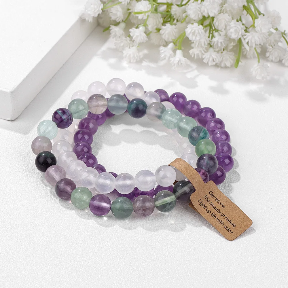 

Handmade Reiki Chakra Beads Gemstone Energy Yoga Bracelets Healing Crystal Stackable Bracelet Sets for Women Mens Gift