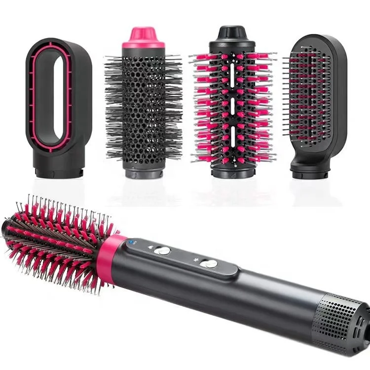 

5 in 1 Hair Styling Hot Air Comb Hair Dryer Brush Blow Dryer Hair Curler Straightener Multi-function Air Products Styler wrap