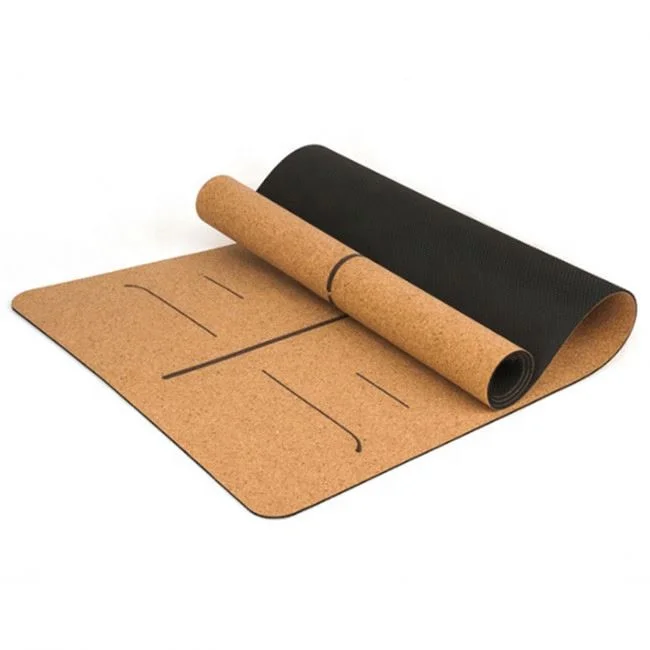 

2020 Eco-friendly Cork Yoga Mat and Cork Yoga Block Set for exercise, Non Slip, Sustainable