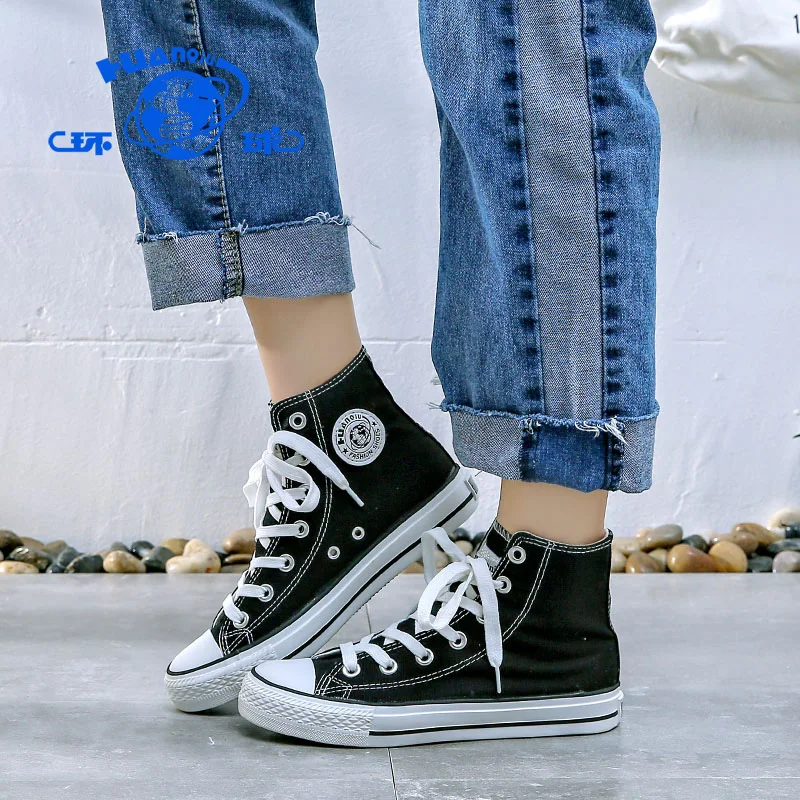 

H9120 HUANQIU High Cut upper comfortable and light canvas women shoes, Picture