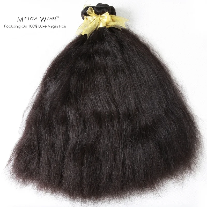 

Mellow Waves Ebay Hot Selling Hair Extensions Cambodian human natural color Virgin yaki straight hair bundles for black women