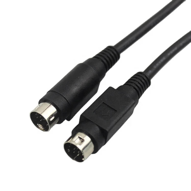 

Standard 9 pin mini din cable high quality durable mini din cable, Black,customize
