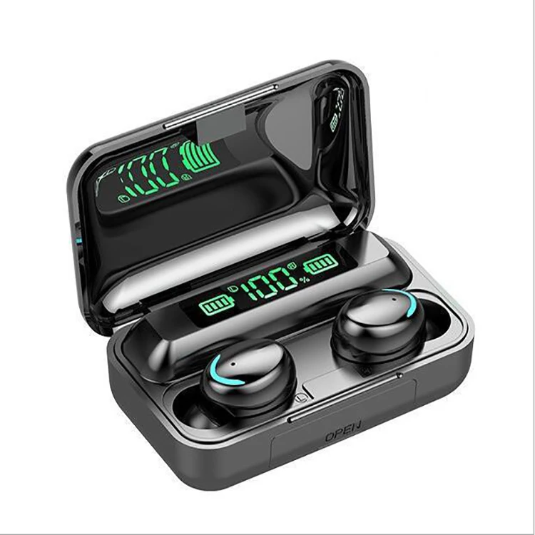 

2021 True wireless TWS Earbuds with Noise Reduction and Power Bank Waterproff IPX7 Earphone&Headphone, Black white