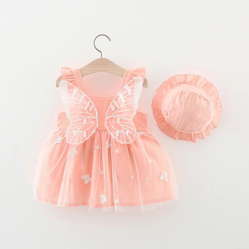 

Kid Dresses Korean Style New Frock Design Baby Clothes Summer Skirt Baby Clothes Girls Dress With Straw Hat