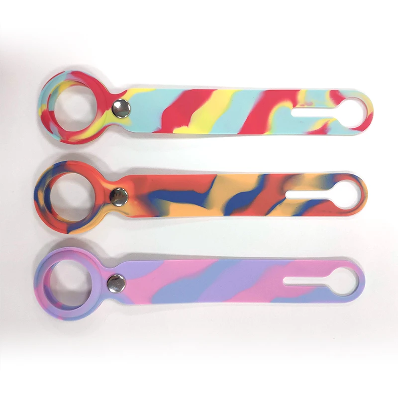 

Rainbow silicon Airtags Case Cover, Full Protective Silicone Airtags Accessories Skin Cover with Keychain
