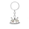 creative gesture alphabet keychain metal keychain