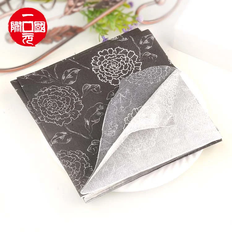

Wedding restaurant golden rose printing placemat rose gold line drawing flower tissue paper