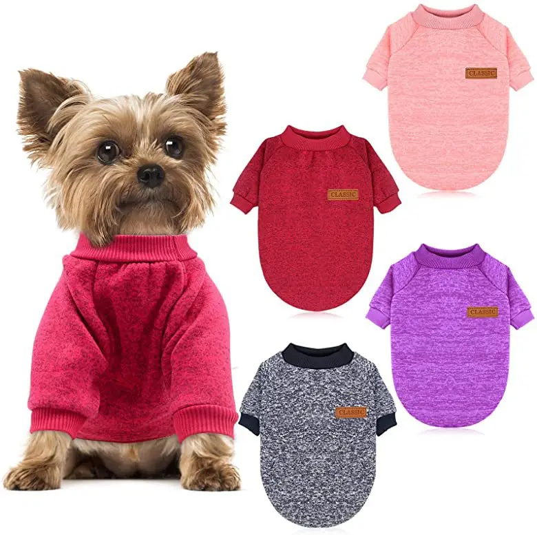 

Personalized Multi Color Classic Soft Warm Sweaters Wholesale Valentines Fleece Sweater Dog Clothes, Black,white,grey,blue,red,light pink,pink,beige;customized color