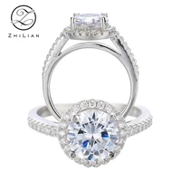 

925 finger sterling silver women diamond engagement wedding ring