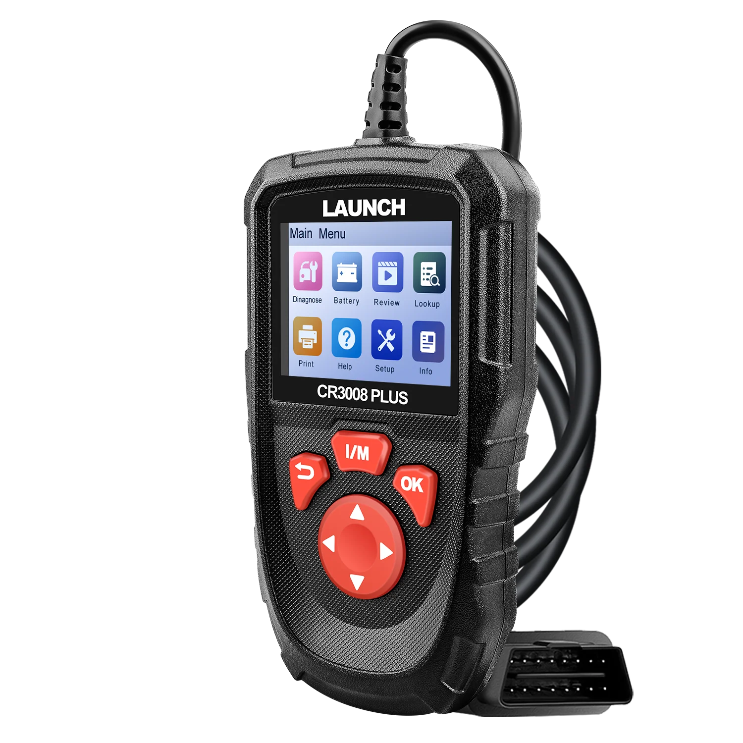 

LAUNCH OBD2 Scanner OBDII Auto diagnostic tool CR3008 PLUS Reads live PCM data stream Check Engine Battery Voltage Free Update