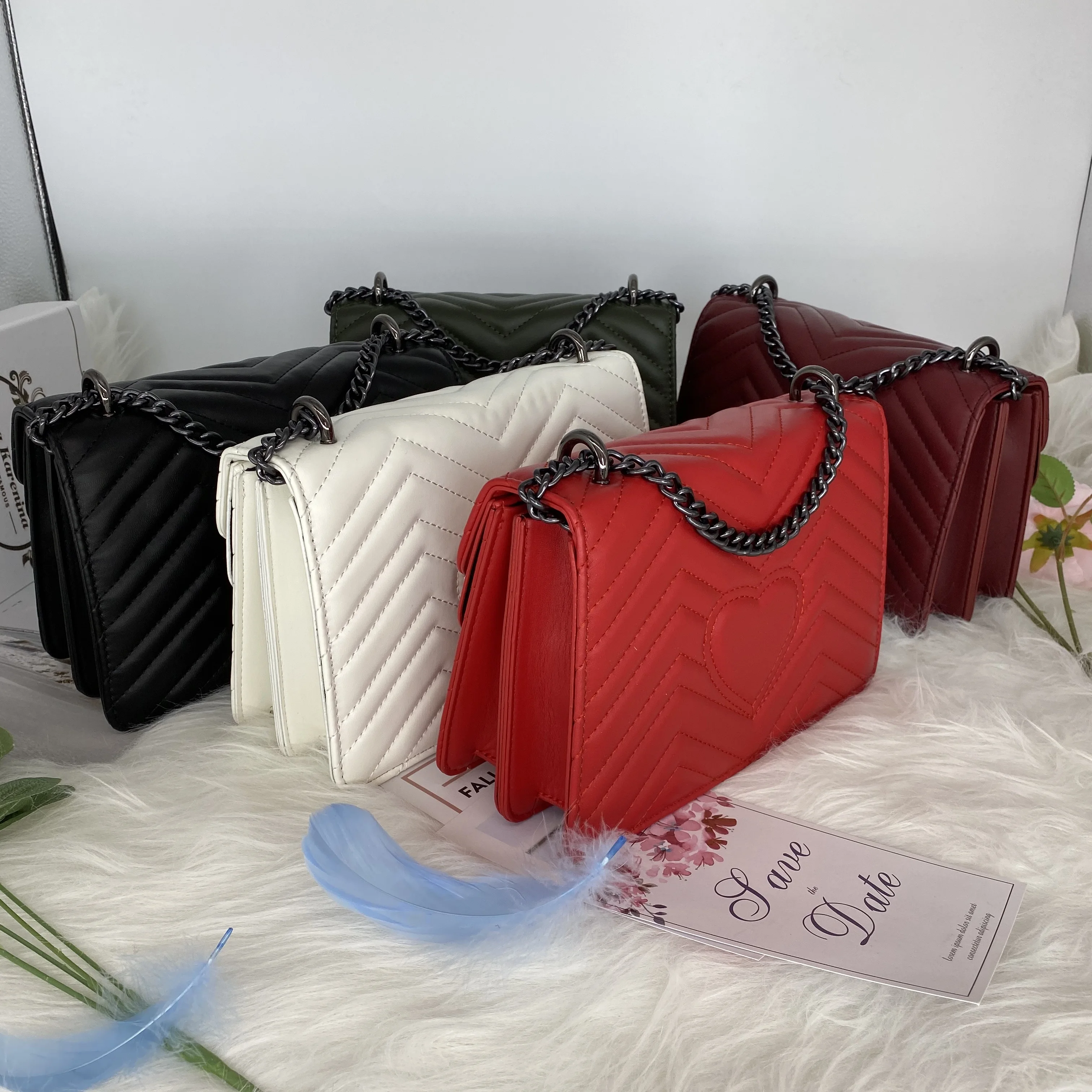 

High quality ladies shoulder bag luxury design small handbag and purse