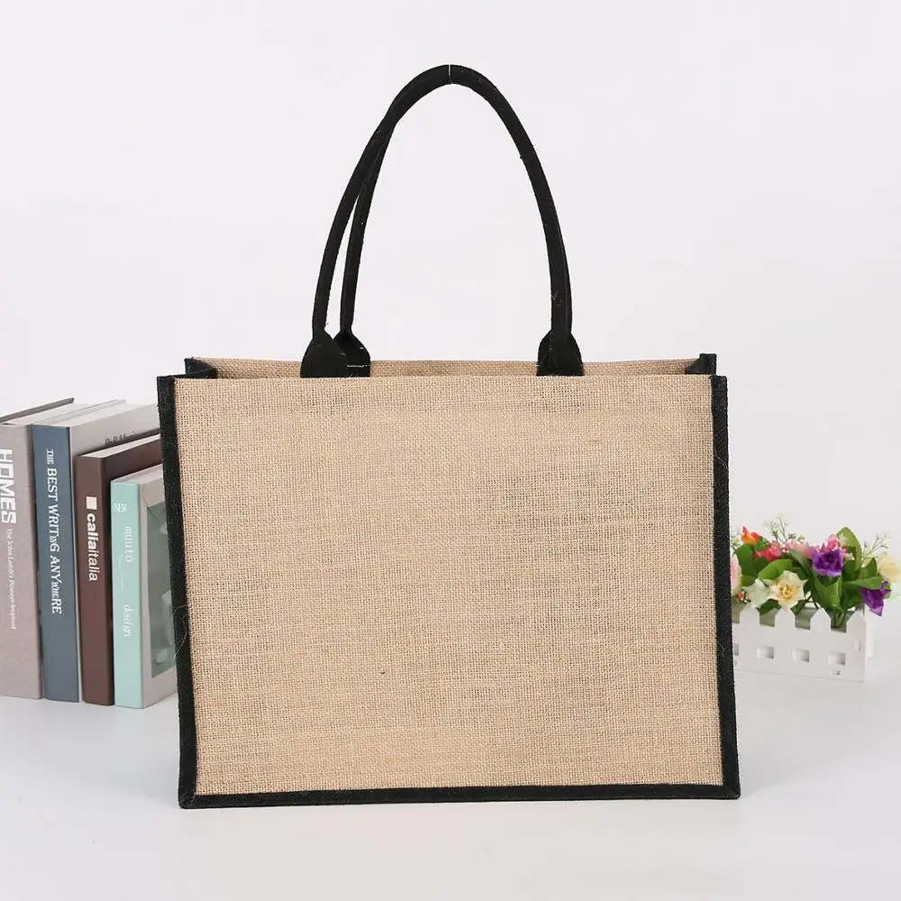 

2020 fashion recycle bag jute tote bag custom logo shopping bag, Customized color