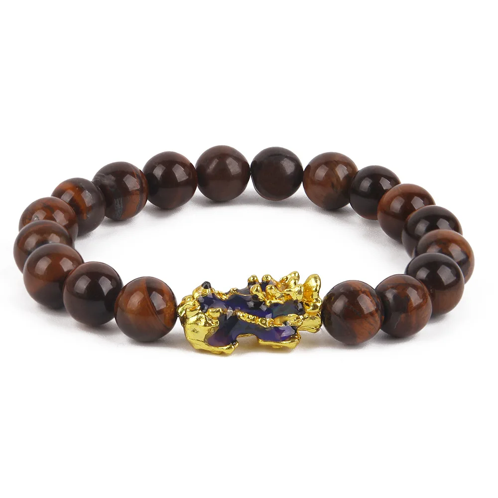 

2021 Fashion Color Changing Buddhist Bead Red Tiger Eye Bracelet