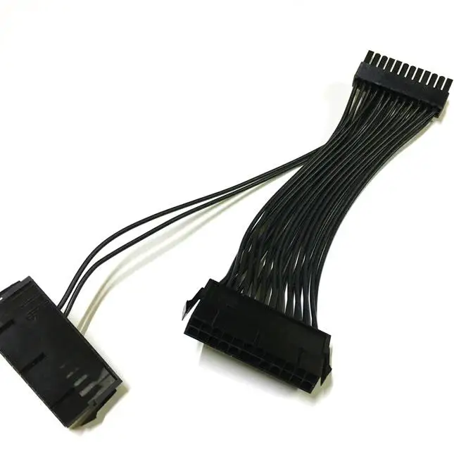 

24 Pin 20+4 pin power supply Dual PSU Extension Cable for ATX Motherboards miner psu cable, Black