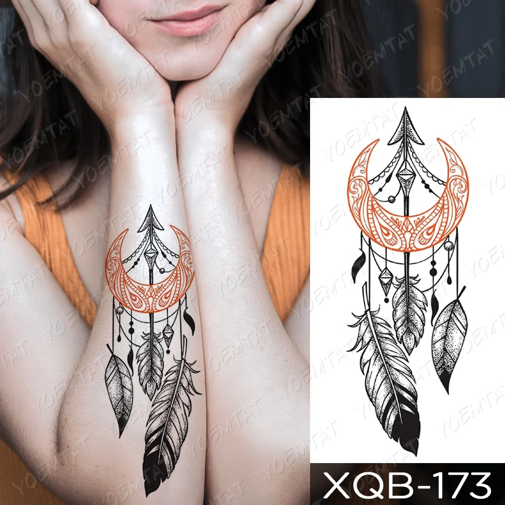 

2021 Top Quality Dreamcatcher Waterproof Temporary Tattoo Sticker, Cmyk