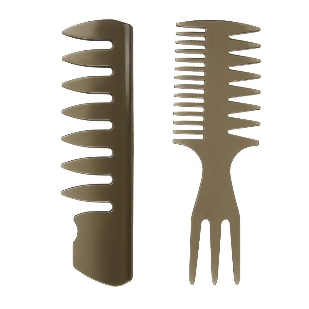 

Men Retro Back Styling Wide-Toothed Comb Double-Sided Insert Comb Portable Big Back Oil-Head Comb, Customized color