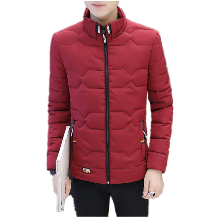 

2021 New Winter Coat Men Thicken Casual Parka Slim Fit Outwear jacket Warm Stand Collar Outwear Coat