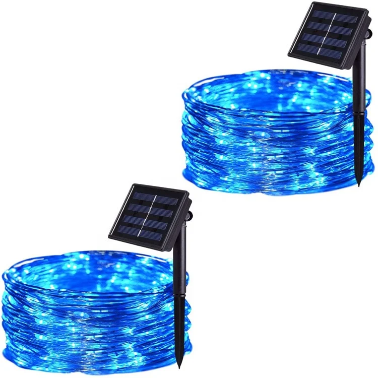 Solar String 8 Modes Solar Powered Waterproof Copper Wire Fairy Lights for Home Garden Patio Wedding Party Christmas Decoration