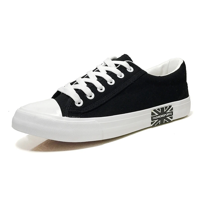 

CM8542 wholesale simple adults canvas shoes new style, White, black, navy