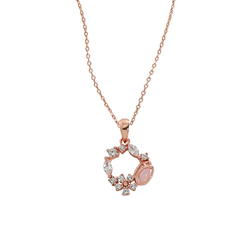 

VIANRLA 925 Sterling Silver Garland Pendant Zircon Minimalist Necklace For Women Jewelry Wholesale Free Laser Logo
