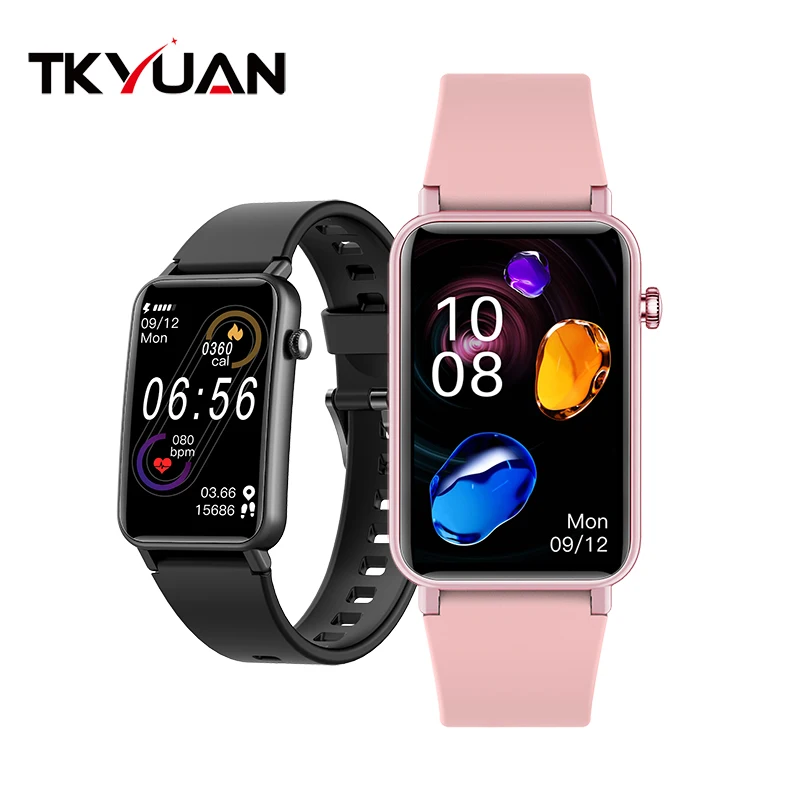 

2021 New Smart Watch Waterproof Smartwatch Heart Rate Blood Oxygen Fintess Watch Silicone Strap Smart Bracelet Watch