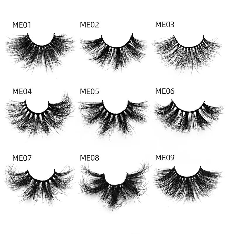 

LASHAP lash venders custom human hair lashes wholesale 27mm mink eyelash strips, Natural black