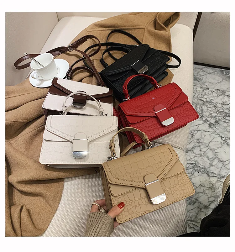 

BM9293 2021 Fashion Stone PU Leather for India Bags Purses Crossbody Strap Shoulder Mini Hand Bags Red Women Handbag