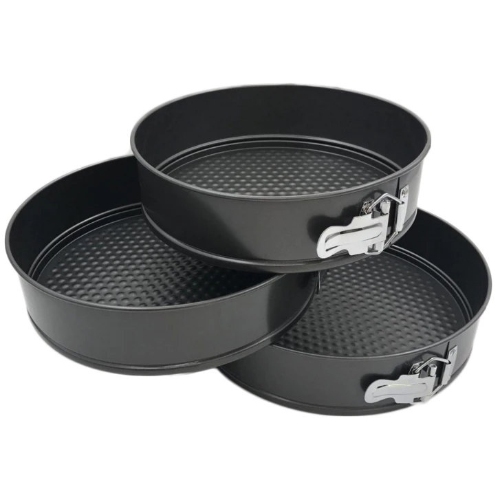 

Factory Outlets Leakproof Round Mini Cheesecakes Pizzas and Quiches Baking Springform Pan Cake Maker, Black