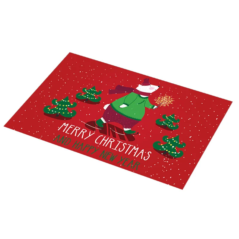 

Dining Room Decoration Non Slip Heat-Resistant Holiday Print Christmas Decoration Supplies-old PVC Table Mat Teslin Table Mats, Customized color