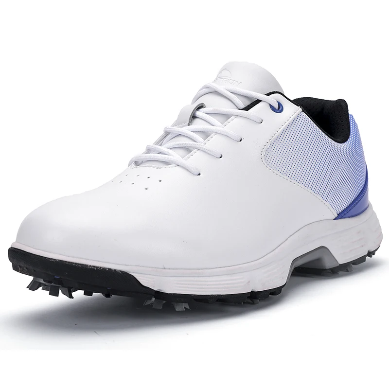 

New Arrival OEM Wholesales Leather Waterproof Spike Professional Winter Black Mens Golf Shoes for men, As show