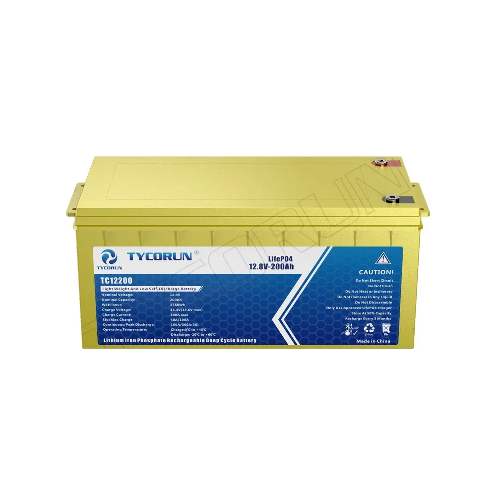 

Tycorun Llithium iron phosphate battery 12v 200ah lifepo4 lithium ion battery for solar energy system