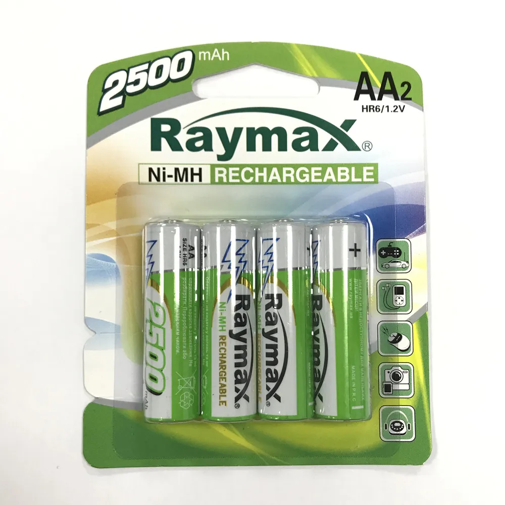 Raymax High Quality 1 2v Ni Mh Aa 2500mah Battery Charging Rechargeable Batteries View Nimh