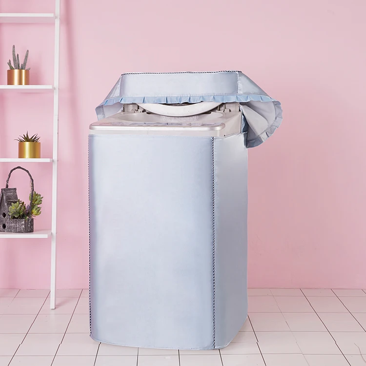 Modern Solid Color Large Size Waterproof Dustproof Sunscreen Washing Machine Protective Cover