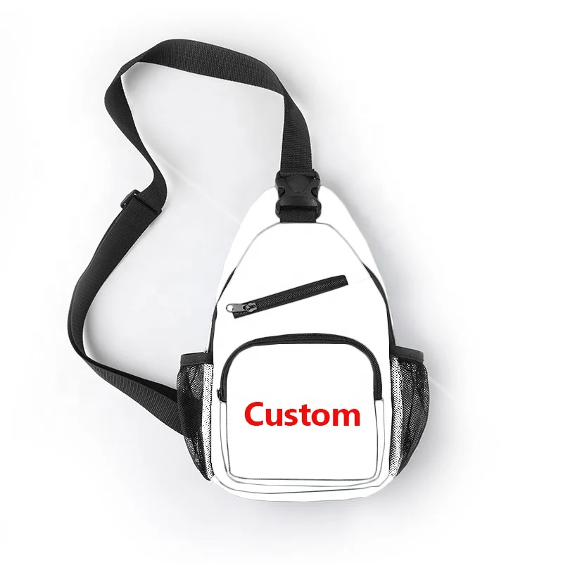 

small unisex dye sublimation custom all over print sling bag sling bag for men with strap