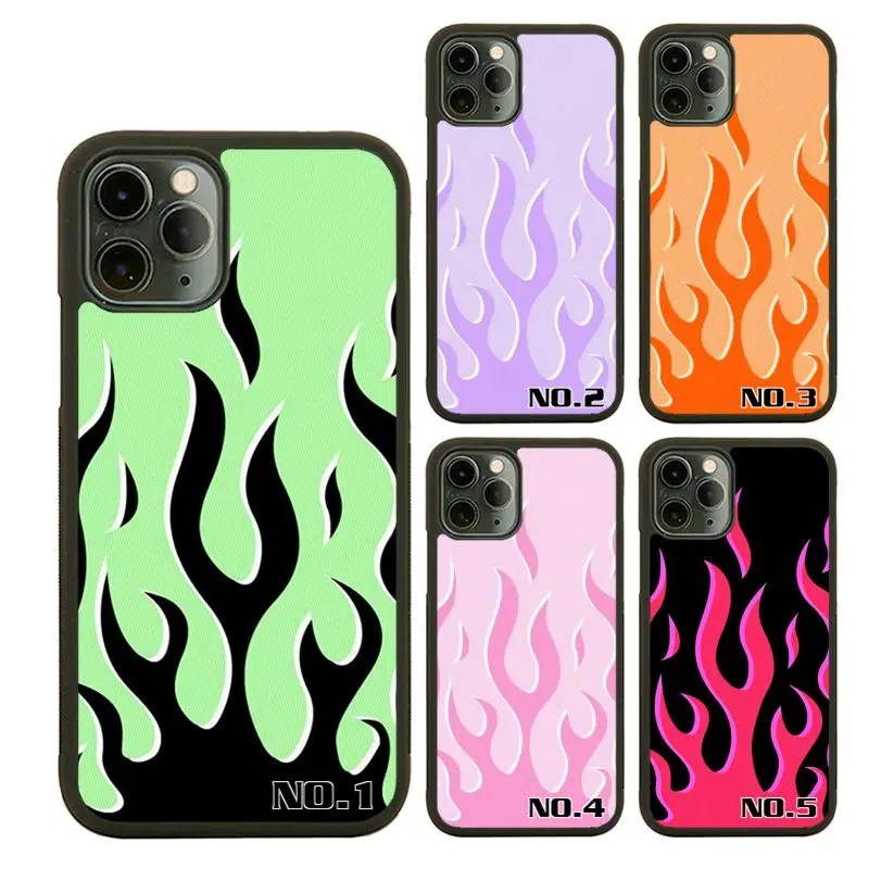 

Hot Sell TPU Anti-fall Flame Phone Case For iPhone 12 12Pro 12ProMax, Black