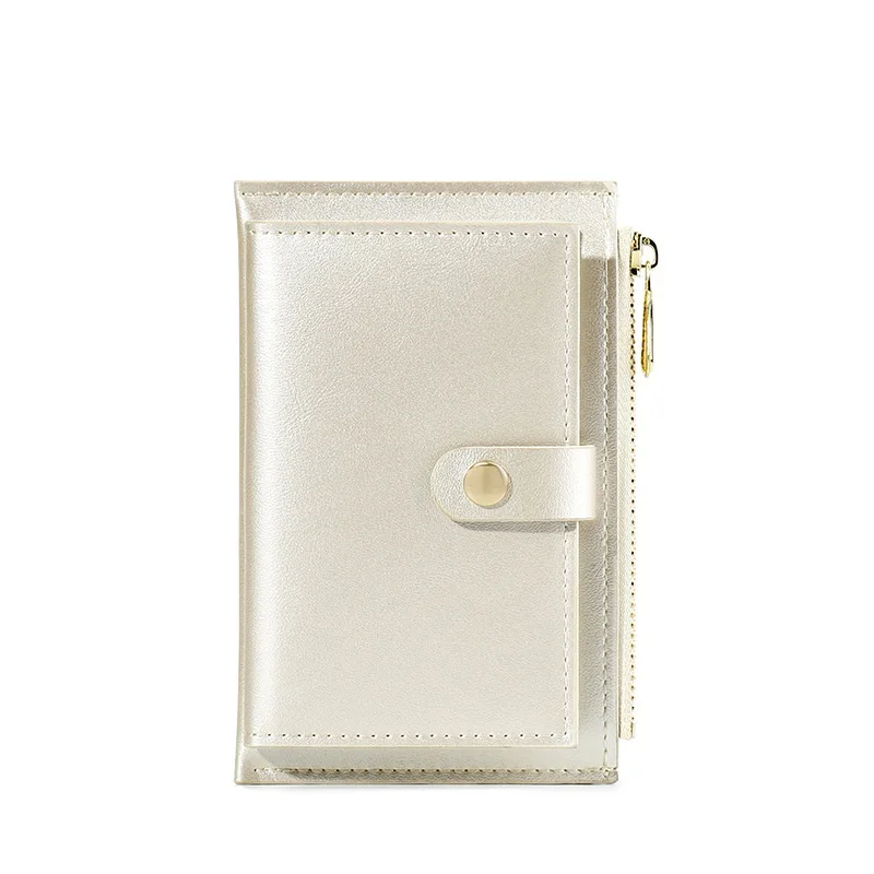 

New Hot Selling Pu leather High quality Pockt Card Holder mini Short Zipper Women Casual Wallets Fashion money clip, Customized