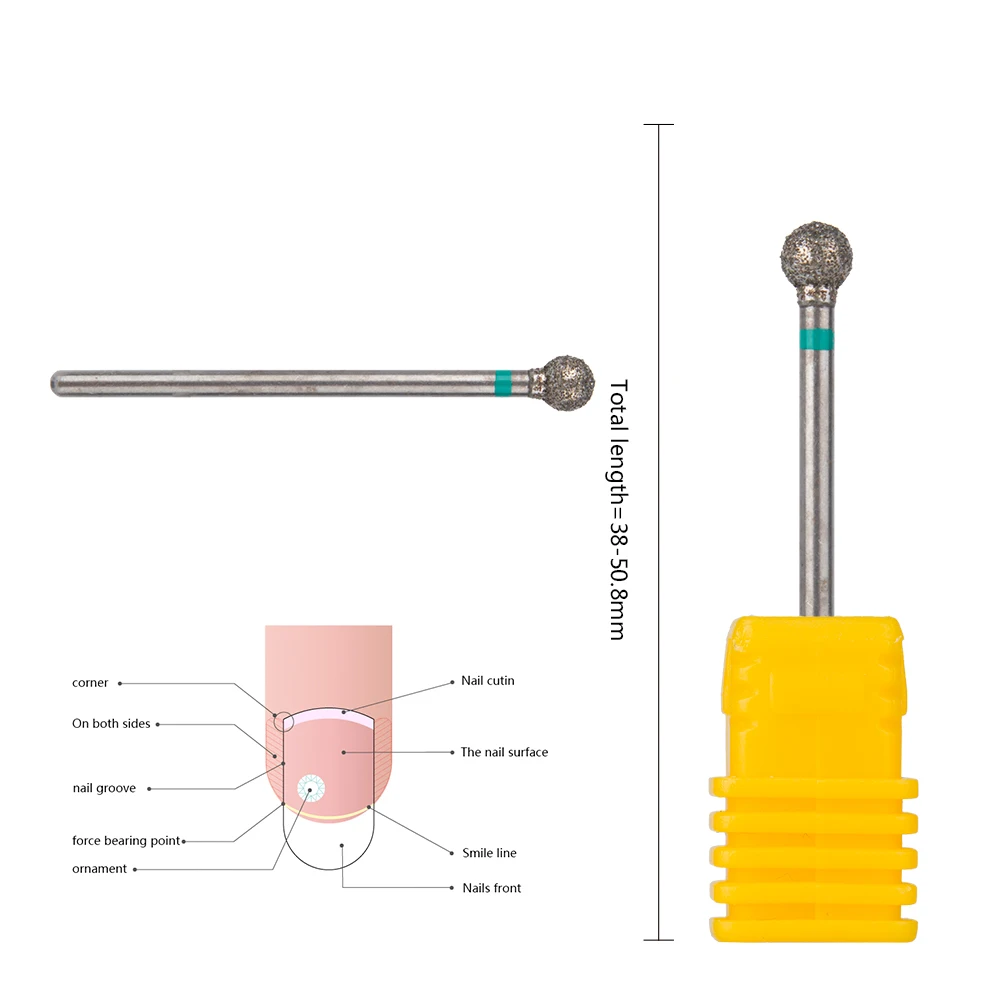 

Ball Diamond Nail Drill Bits Shipping Cuticle Burrs For Manicure Pedicure