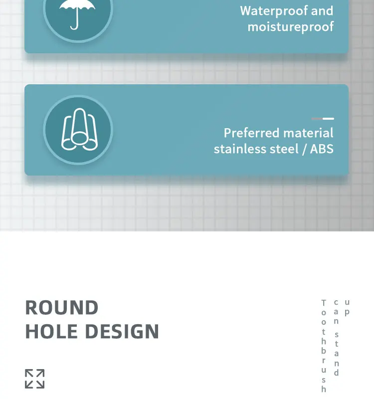 تصميم جديد للحمام مثبت على الحائط مجموعة بلاستيكية مكونة من ثلاثة حامل فرشاة أسنان مع كوب لعائلة