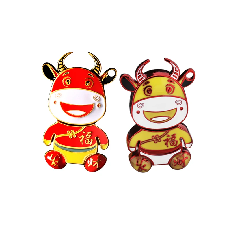 

Hot sale company gift metal usb flash drive 32G 64GB 128g Chinese Animal cow cartoon shape USB3.0/2.0 USB stick, Custom colors