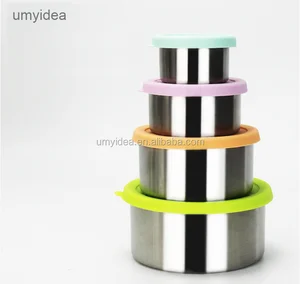 Image of Different Sizes Leakproof Kids Bento Lunch Box Food Storage Snack Containers Stainless Steel