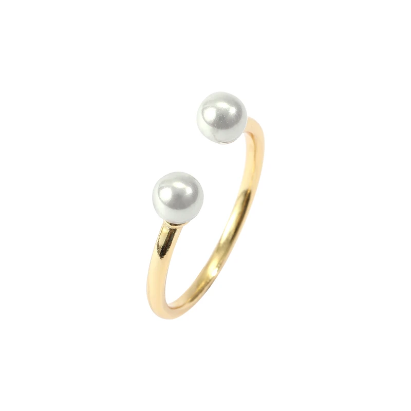 

Bulk Wholesale Minimalist Gold Plated Resizable Pearl Rings Sterling Silver 925