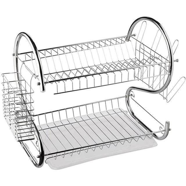 

2 tier dish rack, Silver