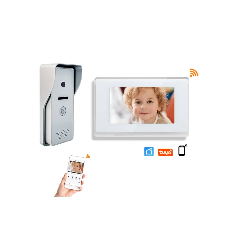 Hot Selling HD Acrylic Panel 7 inch Night Vision Wifi Tuya Smart Visual Intercom Video Door Phone