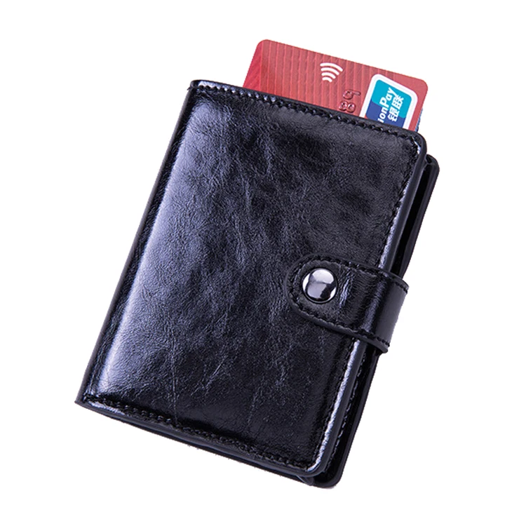 

2020 vintage PU cover card wallet pop up Mini Safe Wallet for sale, Black, carbon, blue, brown, coffee