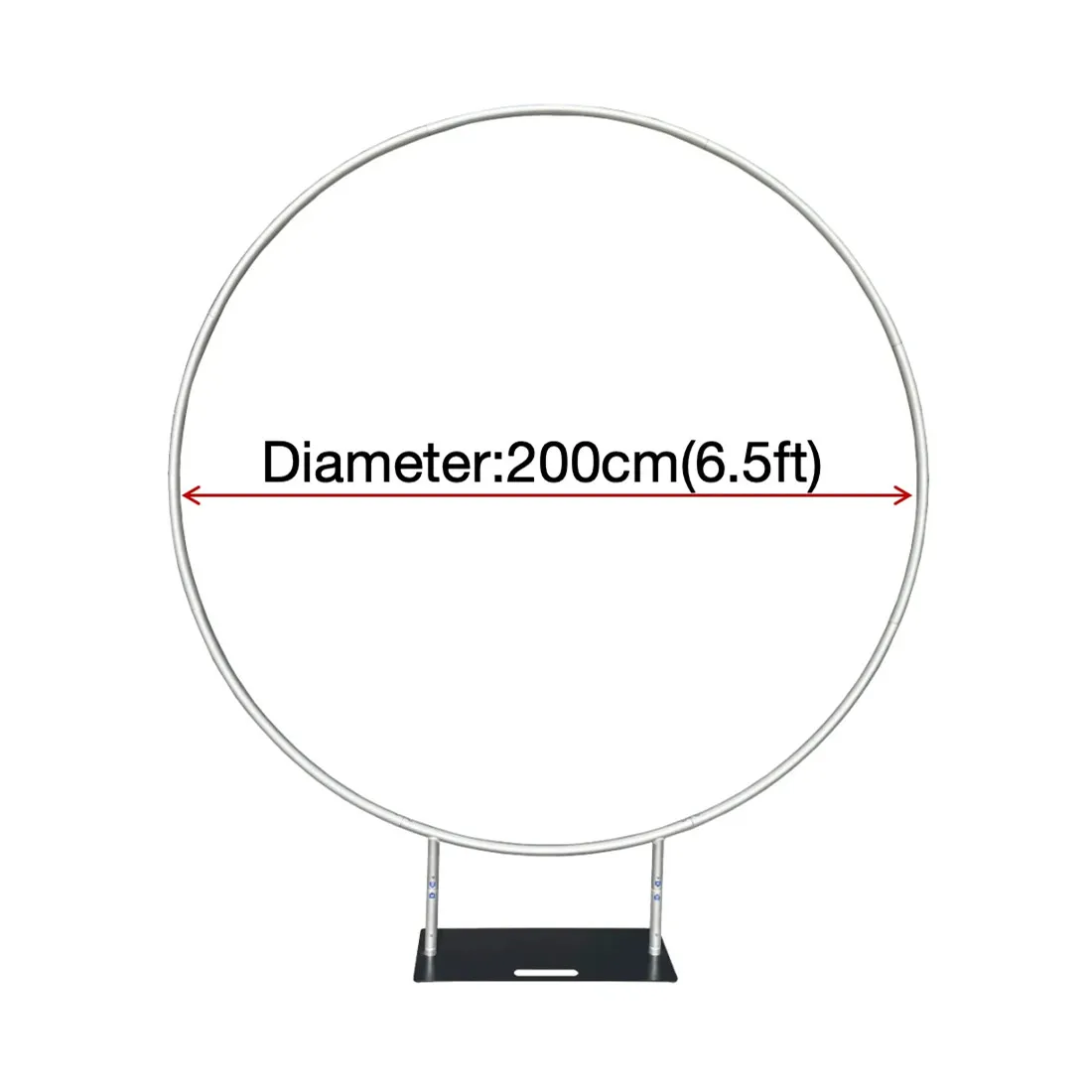 5ft 6ft 6.5ft 7.2ft Customized Birthday Wedding Party Decoration Aluminum Alloy Tube Material Circle Round Backdrop Stand