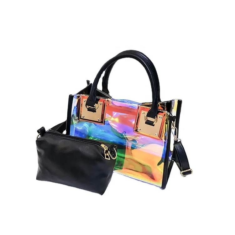 

New Design Waterproof Purses Crossbody Handbags Pvc Transparent Jelly Tote Bag Women Hand Bag, Many colors avaliable