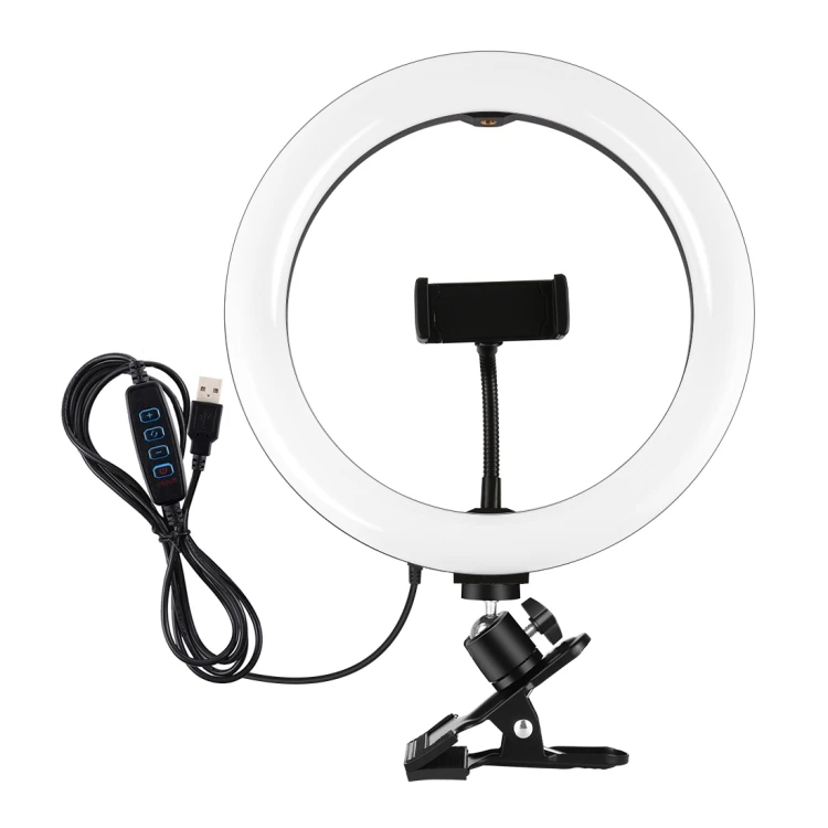 

PULUZ 7.9 Inch 10.2 inch 26cm Ring Light USB 3 Modes Study Anillo de luz para celular fotografia Video Lights with Phone Clamp