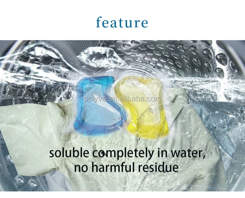 2 in 1 yellow and blue water soluble deeper clean laundry pods